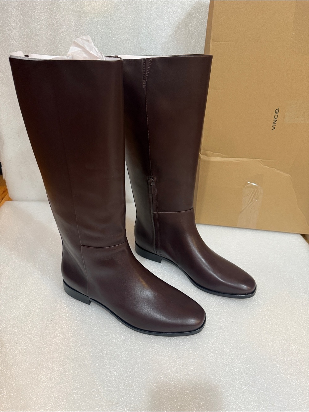Vince Womens Martell Fashion Boot Ganache Leather 10 M